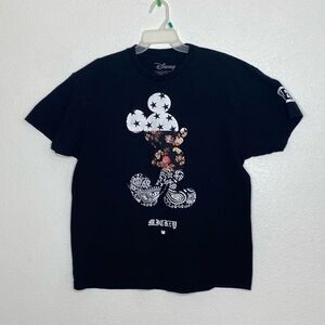 DISNEY X NEFF Men’s Black 100% Cotton Mickey T Shirt Size XL